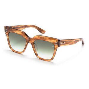 New AKONI Lyra Brown Square AKS-106 B Sunglasses Women